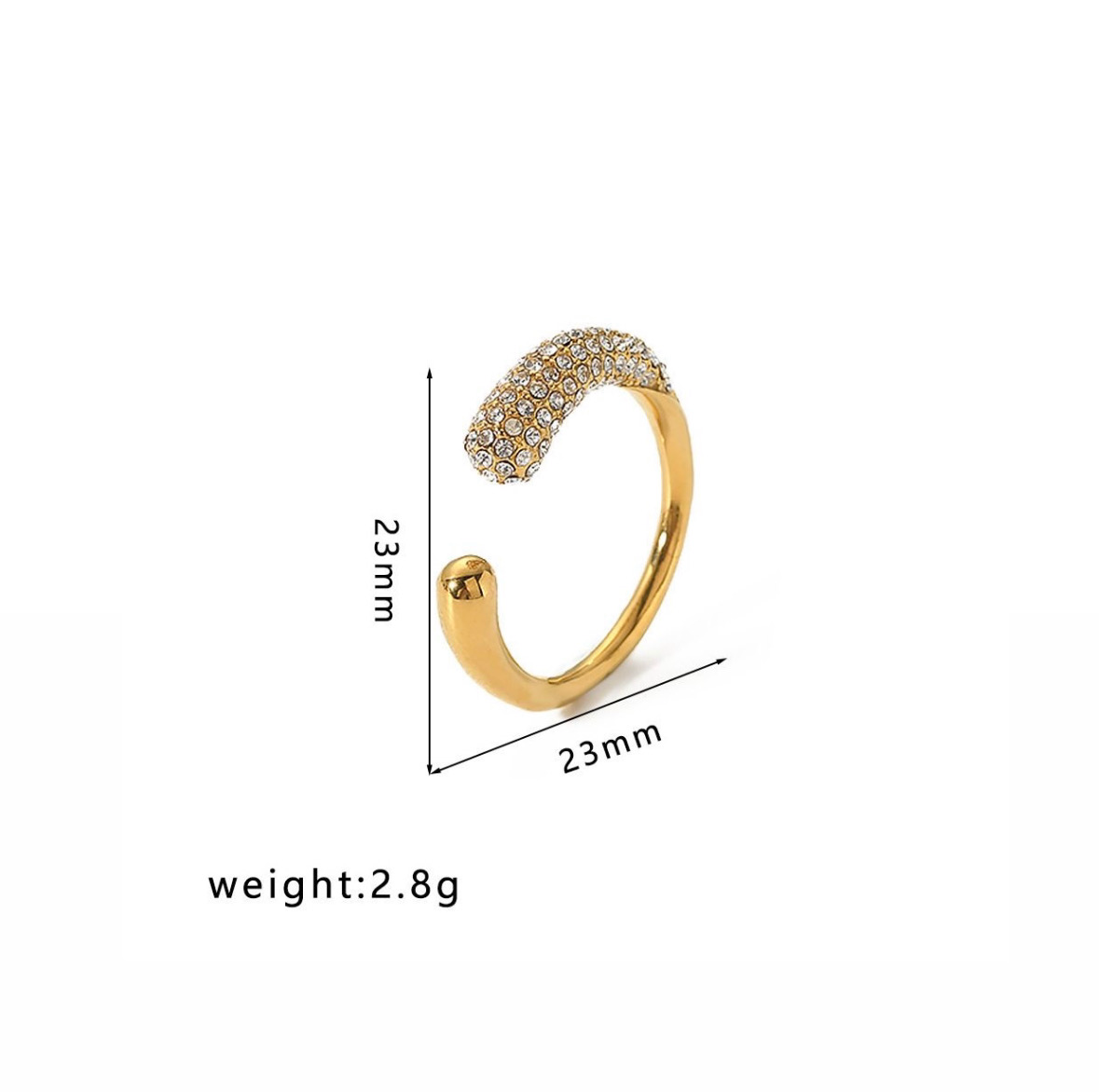 Diamond drenched ring