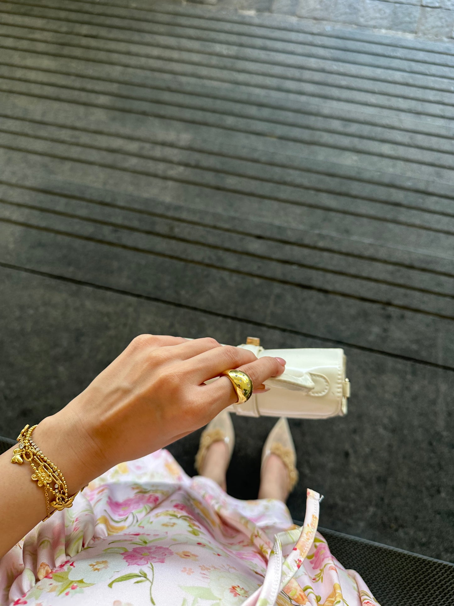 Triple layered bracelet