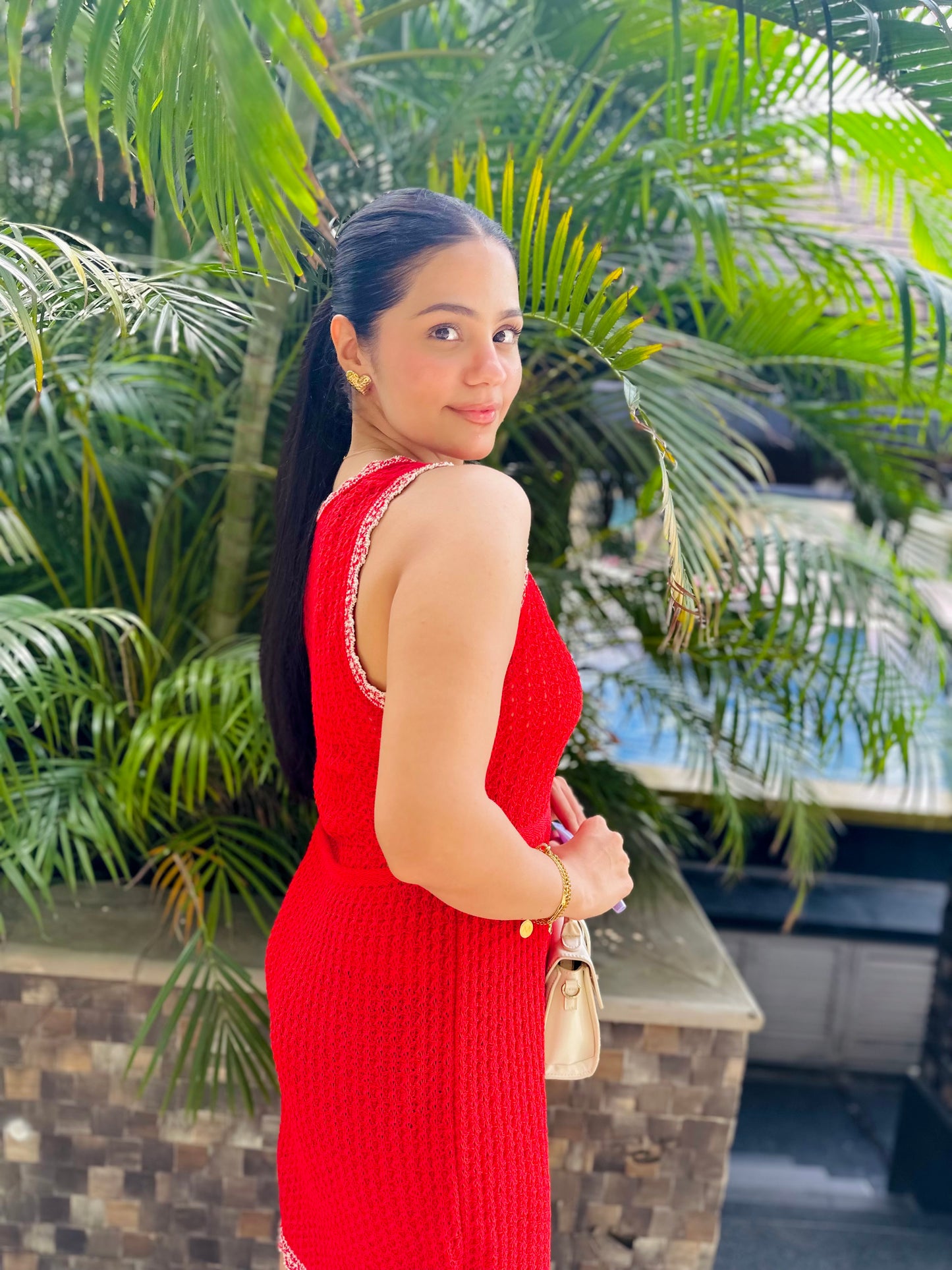 Ruched heart earrings