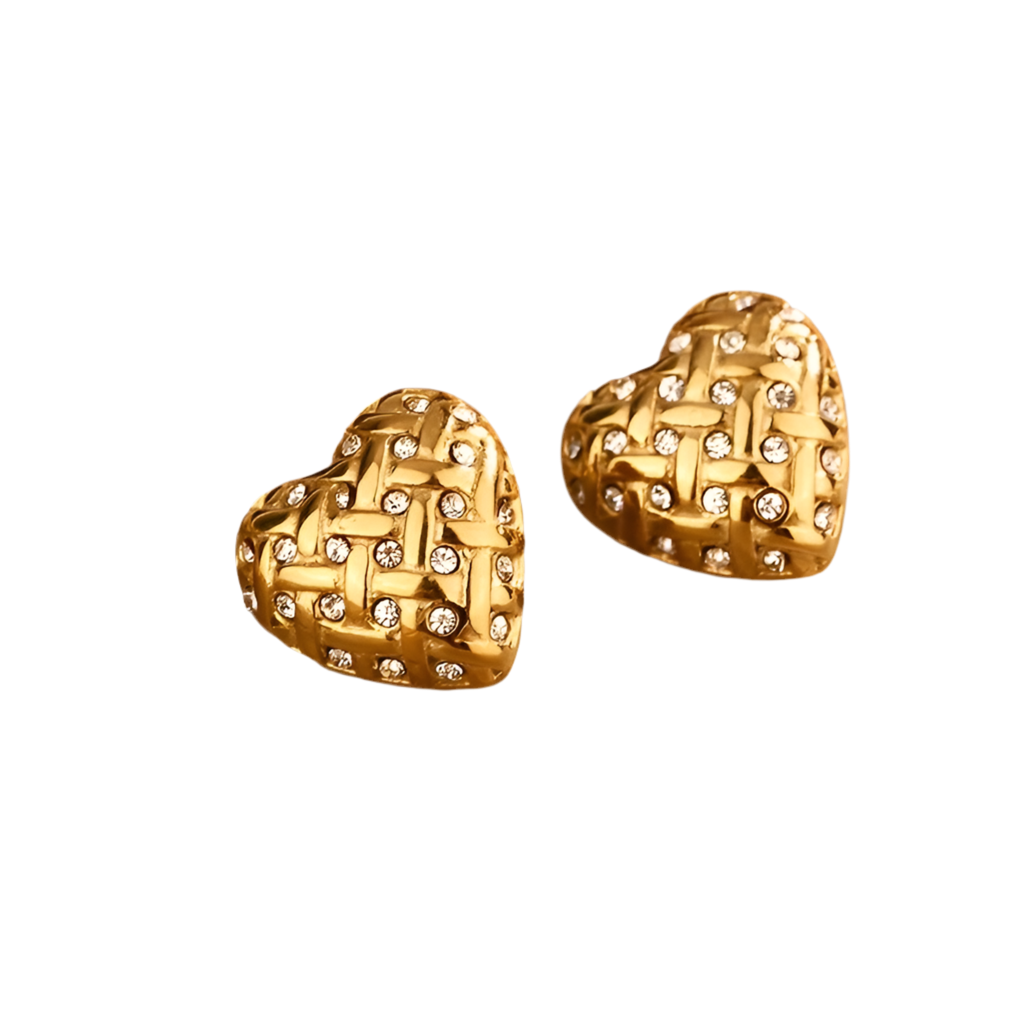 Sophisticated Heart Studs