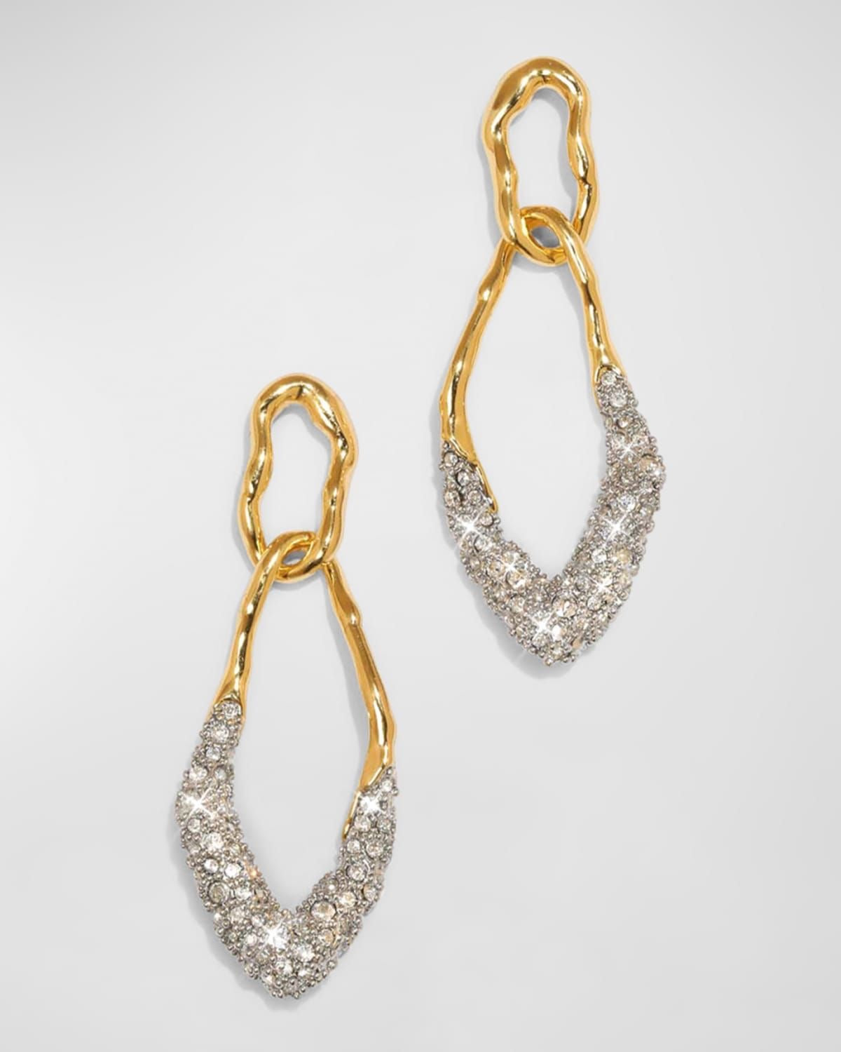 Diamond drenched gold earrings