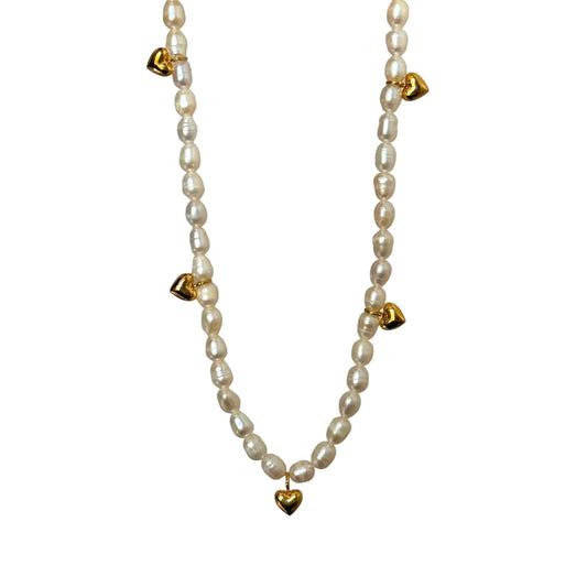 Gold hearted pearly